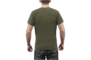 Image of Rothco Solid Color Poly/Cotton Military T-Shirt, Olive Drab, Extra Small, 6979-OliveDrab-XS