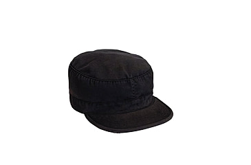 Image of Rothco Solid Vintage Fatigue Cap, Black, Small, 4503-Black-S
