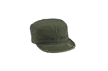Image of Rothco Solid Vintage Fatigue Cap, Olive Drab, Small, 4508-OliveDrab-S