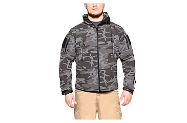 Image of Rothco Special Ops Soft Shell Jacket - Mens, Black Camo, Medium, 97675-BlackCamo-M