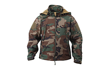 Image of Rothco Special Ops Soft Shell Jacket - Mens, Woodland Camo, 4XL, 99908-WoodlandCamo-4XL