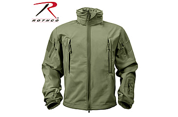 Image of Rothco Special Ops Soft Shell Jacket - Men's, S, Camo, 12055-MidnightWoodlandCamo-S