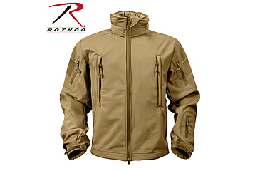 Image of Rothco Special Ops Soft Shell Jacket - Men's, S, Camo, 12055-MidnightWoodlandCamo-S