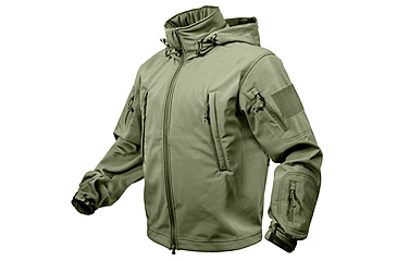 Image of Rothco Special Ops Soft Shell Jacket - Men's, S, Camo, 12055-MidnightWoodlandCamo-S