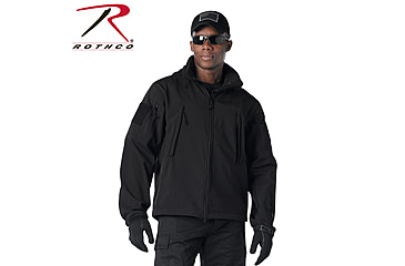 Image of Rothco Special Ops Soft Shell Jacket - Men's, S, Camo, 12055-MidnightWoodlandCamo-S