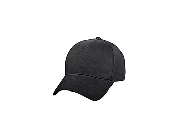 Image of Rothco Supreme Solid Color Low Profile Cap, Black, 8283-Black