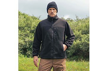 Image of Rothco Trailsman Sherpa Fleece Jacket, Black, S, 96620-Black-S