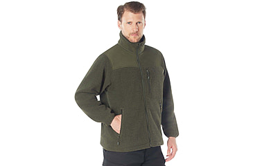 Image of Rothco Trailsman Sherpa Fleece Jacket, Olive Drab, S, 96625-OliveDrab-S