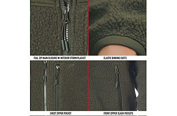 Image of Rothco Trailsman Sherpa Fleece Jacket, Olive Drab, S, 96625-OliveDrab-S