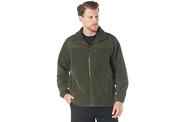 Image of Rothco Trailsman Sherpa Fleece Jacket, Olive Drab, S, 96625-OliveDrab-S