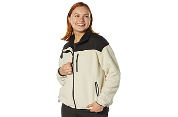Image of Rothco Trailsman Sherpa Fleece Jacket - Womens, Cream Black, Small, 13160-CreamBlack-S