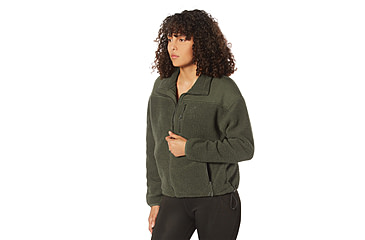 Image of Rothco Trailsman Sherpa Fleece Jacket - Women's, Olive Drab, Small, 13155-OliveDrab-S