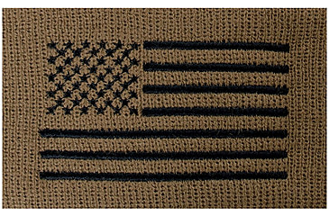 Image of Rothco US Flag Embroidered Fine Knit Watch Cap - Mens, Coyote Brown, One Size, 57866-CoyoteBrown