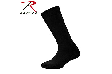 Image of Rothco Mid-Calf Military Boot Sock, Black, L, 4625-Black-L