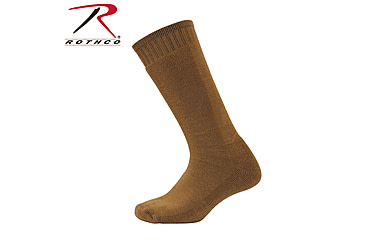 Image of Rothco Mid-Calf Military Boot Sock, Coyote Brown, M, 4625-CoyoteBrown-M