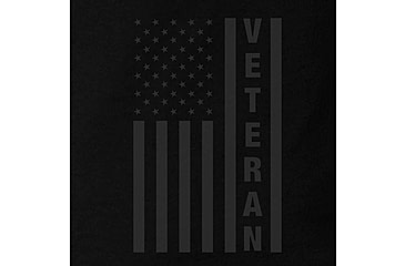 Image of Rothco Veteran Flag T-Shirt - Mens, Black, Small, 27930-Black-S