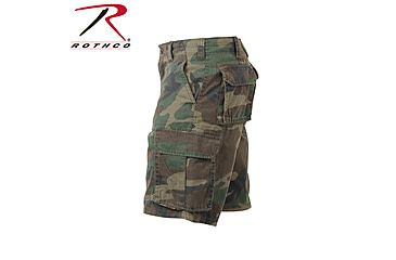 Image of Rothco Vintage Camo Paratrooper Cargo Shorts, Woodland Digital Camo, XL, 2591-WoodlandDigitalCamo-XL