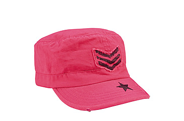 Image of Rothco Womens Vintage Stripes &amp; Stars Adjustable Fatigues Cap, Pink, 1159-Pink