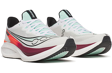 Image of Saucony Endorphin Pro 5, White/Crimson, 9.5, S21064-172-9.5