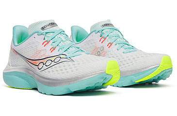 Image of Saucony Kinvara 16, White/Aqua, 10.5, S11020-130-10.5