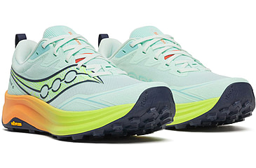 Image of Saucony Peregrine 16, Aqua/Citron, 5, S11066-130-5