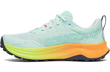 Image of Saucony Peregrine 16, Aqua/Citron, 5, S11066-130-5