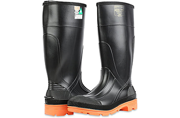 Image of Servus PRM 15 in Steel Toe Boots - Mens, Black/Orange, 12, 75145C-BLK-120