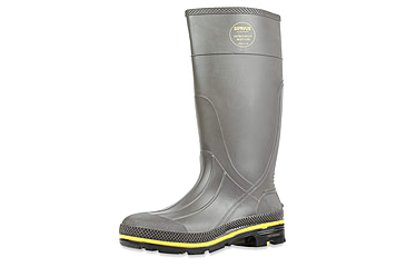 Image of Servus PRO PVC Footwear Boots - Mens, Gray/Yellow, 5, 75101-GYM-050