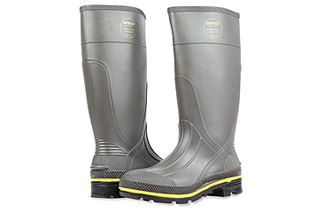 Image of Servus PRO PVC Footwear Boots - Mens, Gray/Yellow, 5, 75101-GYM-050