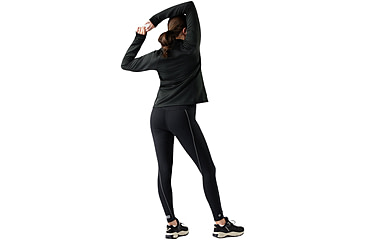 Image of Smartwool Active Fleece Wind 1/2 Zip Jacket - Womens, Black, Medium, SW002660001100M000