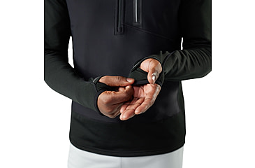 Image of Smartwool Active Fleece Wind 1/2 Zip - Mens, Black, Medium, SW002665001100M000