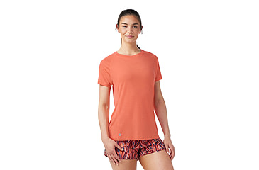 Image of Smartwool Active Ultralite Short Sleeve - Womens, Coral Reef, Large, SW016587P35100L000