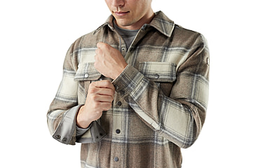 Image of Smartwool Anchor Line Shirt Jacket - Mens, Almond Plaid, Extra Large, SW000122M6110XL000