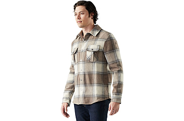 Image of Smartwool Anchor Line Shirt Jacket - Mens, Almond Plaid, Extra Large, SW000122M6110XL000