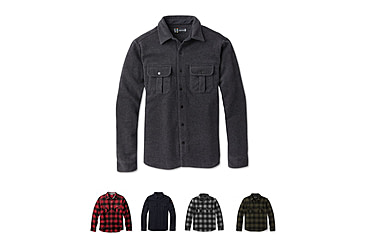 Image of Smartwool Anchor Line Shirt Jacket - Men's, Charcoal Heather, Crimson, Deep Navy Heather, Medium Gray, Olive