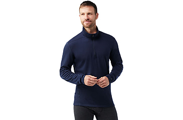Image of Smartwool Classic Thermal Merino Base Layer 1/4 Zip - Mens, Deep Navy, Medium, SW002821092100M000