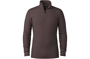 Image of Smartwool Classic Thermal Merino Base Layer 1/4 Zip - Mens, Mink Heather, Small, SW002821P85100S000