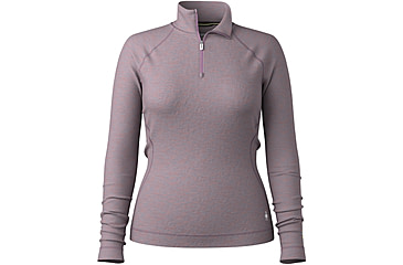 Image of Smartwool Classic Thermal Merino Base Layer 1/4 Zip - Womens, Chalk Violet Heather, Medium, SW002828N81100M000