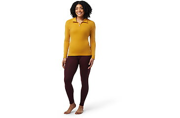 Image of Smartwool Classic Thermal Merino Base Layer 1/4 Zip - Womens, K41 Honey Gold Heather, Extra Large, SW016373K41XL