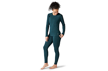 Image of Smartwool Classic Thermal Merino Base Layer Crew - Womens, G75 Twilight Blue Heather, Medium, SW016369G75M
