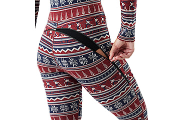 Image of Smartwool Classic Thermal Merino Base Layer One Piece - Womens, Currant Alpine Apres, Extra Small, SW002985P9010XS000