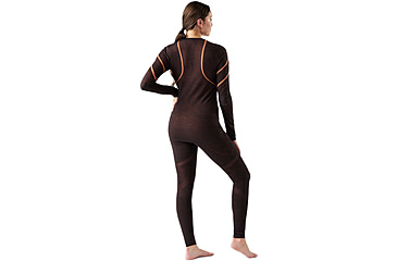 Image of Smartwool Intraknit Thermal Merino Base Layer Crew - Womens, Mink/Terracotta, Large, SW019284Q33100L000