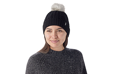 Image of Smartwool Lodge Girl Beanie, Black/Light Gray, One Size, SW0164400071FM