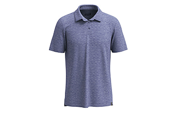 Image of Smartwool Mens Merino Hemp Blend Short Sleeve Polo - Mens, Nightfall Blue Heather, Extra Large, SW016580P4410XL000