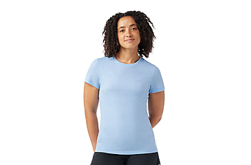 Image of Smartwool Merino Short Sleeve Tee - Womens, Serene Blue, Small, SW016916N75100S000