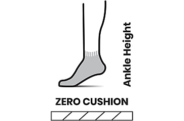 Image of Smartwool Run Zero Cushion Ankle Socks - Mens, 052 Medium Gray, Medium, SW001653052M