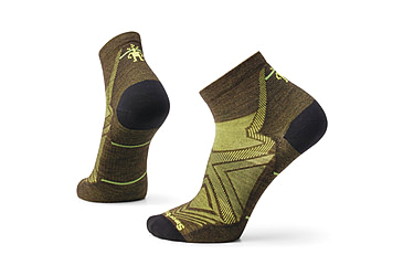 Image of Smartwool Run Zero Cushion Ankle Socks - Mens, Military Olive, Extra Large, SW001653D1110XL000