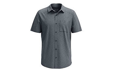 Image of Smartwool Short Sleeve Button Down - Mens, Charcoal Heather, Extra Large, SW01696301010XL000