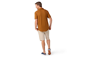 Image of Smartwool Short Sleeve Button Down - Mens, Fox Brown, Small, SW016963L401N-S