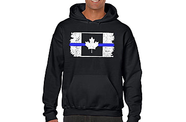 Image of Thin Blue Line Hoodie - Canada - MEN-H-CAN-BLACK-XXL